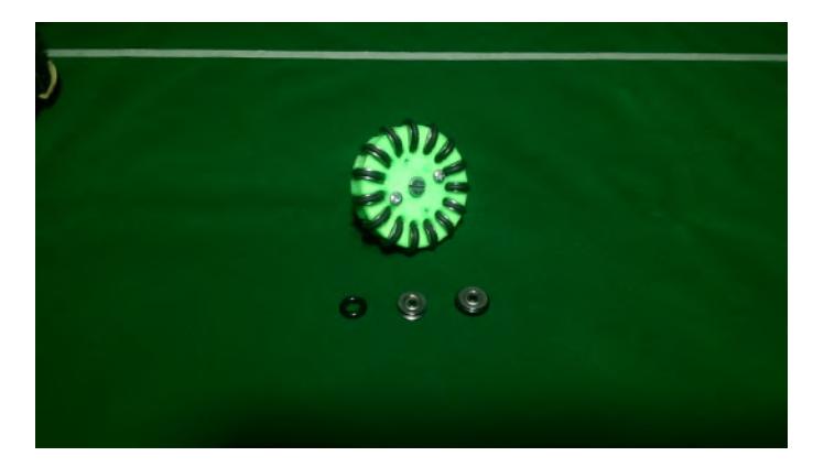Fig. 4: Omnidirecitional wheel angle view