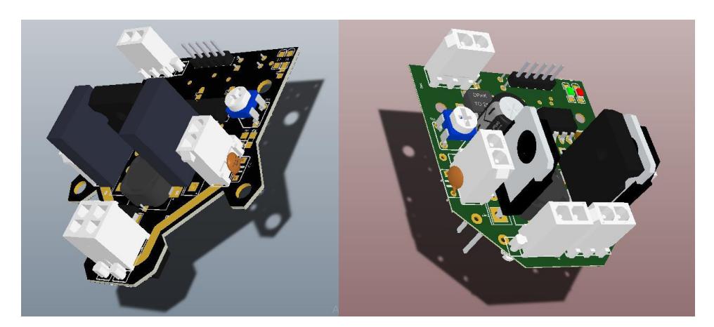 Old kicker board(right) and new kicker board(left)