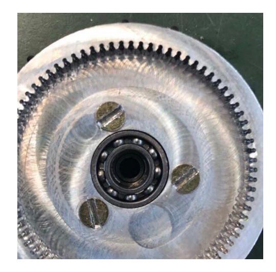 Fig. 6: The machined metal gear.