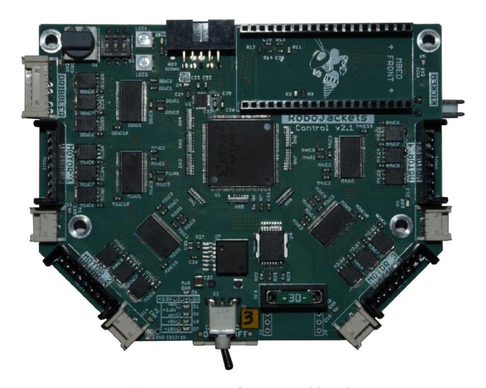 Fig. 4: Top view of new control board