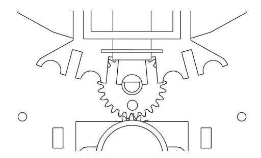 Fig. 3. Top view of the Geneva drive
