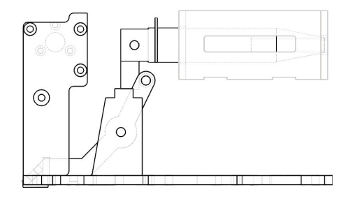 Fig. 4. Side view of the chipper mechanism