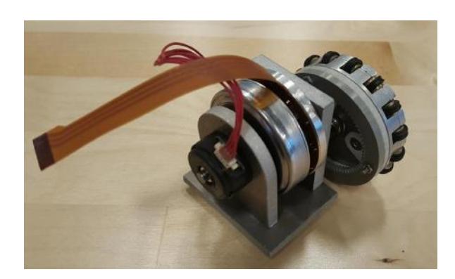 Redesigned wheel mounted on a temporary baseplate