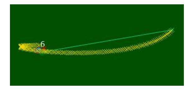 Fig. 17. Divided path with timed-elastic-bands