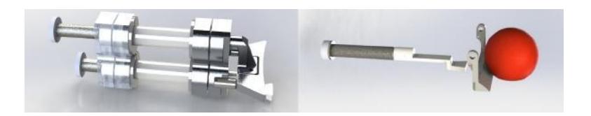 Fig. 7. Linear Bearing Version of Chip and Shot