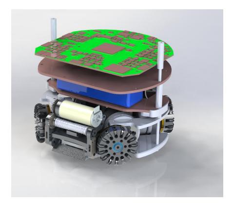 Fig. 4: Assembly showing the robot's mechanical structure.