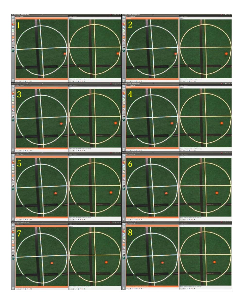 Fig. 7. Comparison of captured imagery on a (same) desktop PC from USB3.0 FLIR Blackfly(right) and IEEE1394B AVT stingray(left) cameras