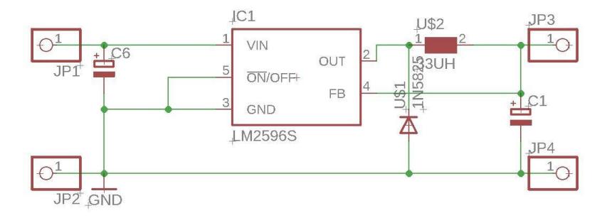 Fig. 1. LM2596 Circuit Schematic.