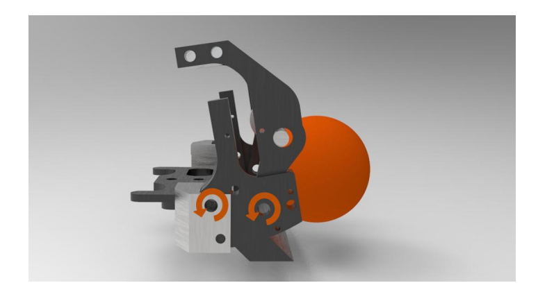 The new dribbler with two rotational axis