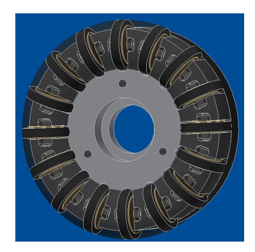 Fig. 1: Bearing pocket in the back-plate of the wheel