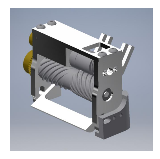 Fig. 4: Side view of the dribbler assembly