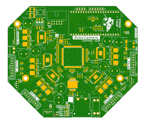 Fig. 7: Top view of new control board