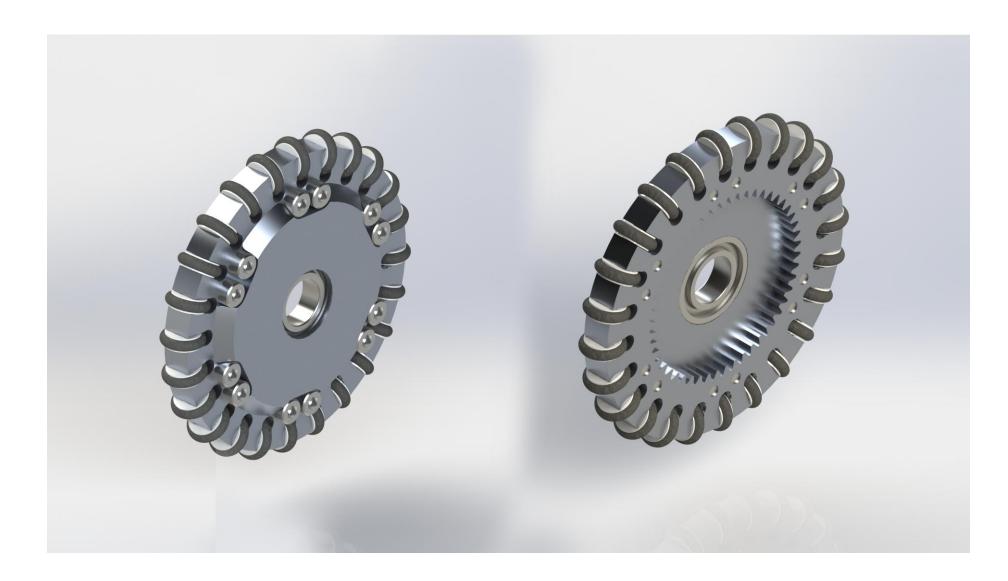 Fig. 6. Rendering of the new omni-wheel system
