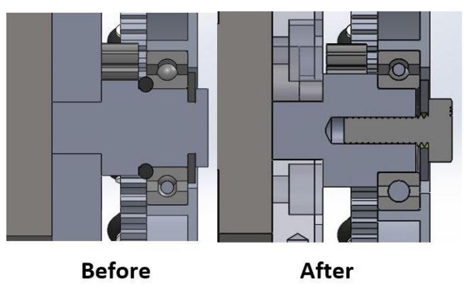 Fig. 7. Improvements to the wheel assembly