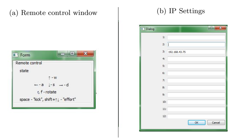 Fig. 7: Extra program windows
