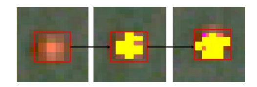 Fig. 8. Ball Recognition in Two Different Frame