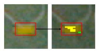 Fig. 9. Ball Recogintion in High Velocity Fig. 10. A Non-ball Object Recognize as a Ball