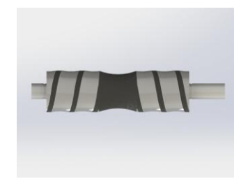 Fig. 1: (a) Mould box designed for liquid silicone molding (b) The latest dribbler grip for RoboCup 2020
