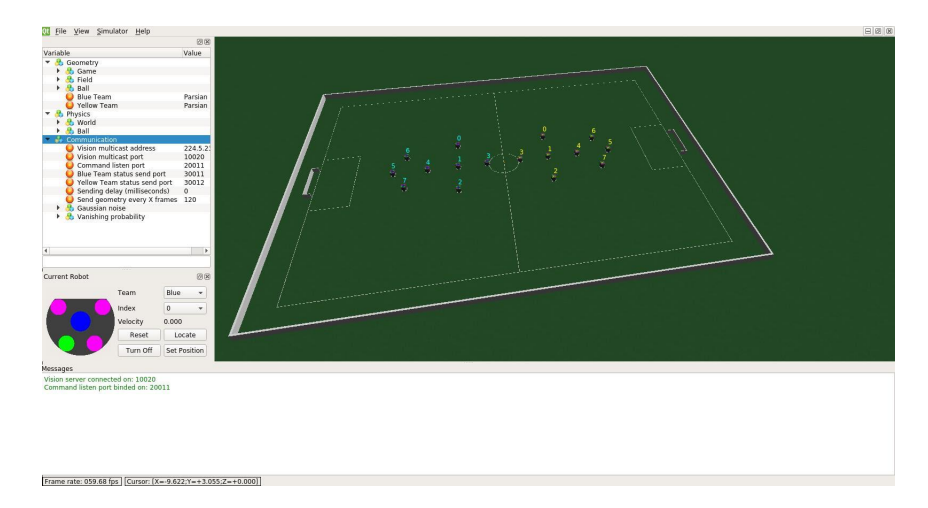 Fig. 7. grSim Simulator