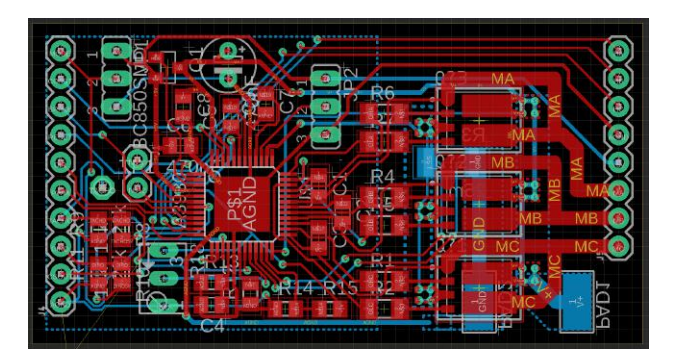 Fig. 4. Picture of the motor board layout.