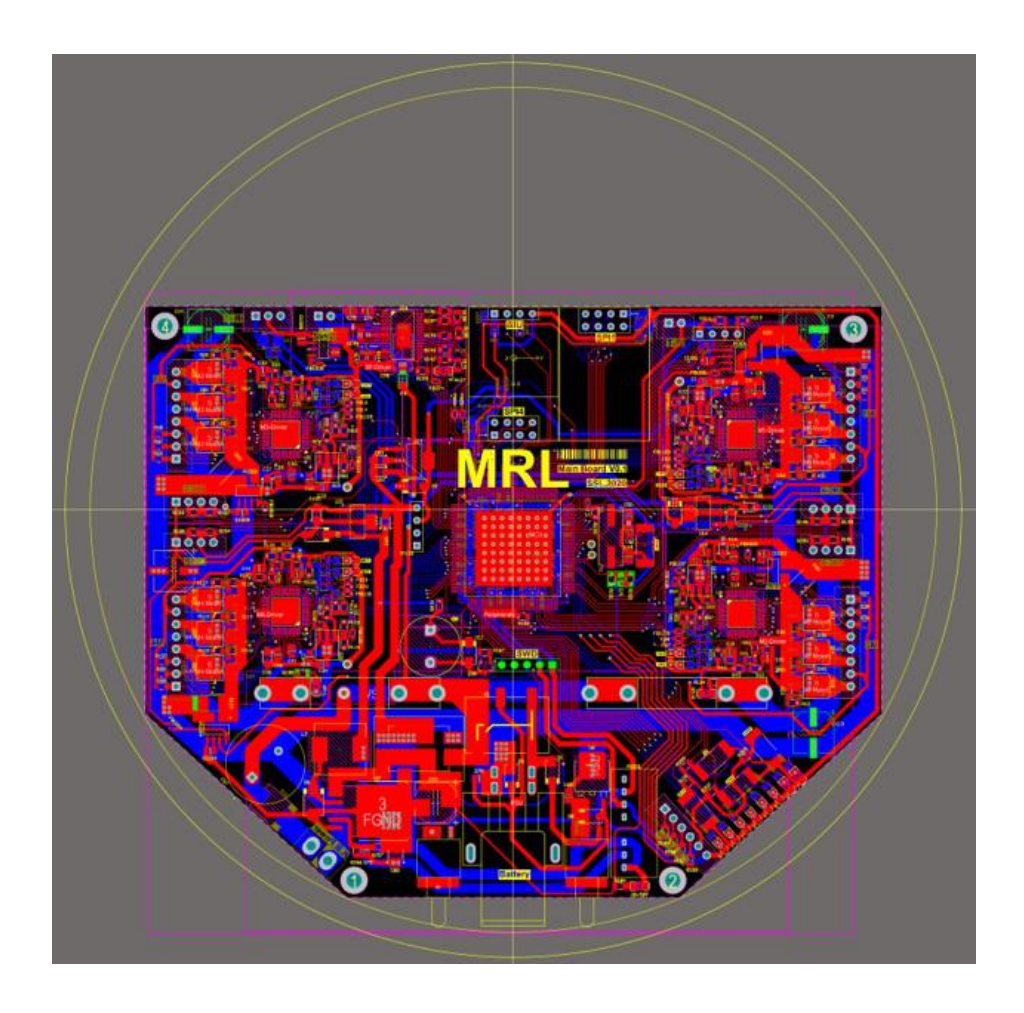 Fig. 8. PCB layout of the main board