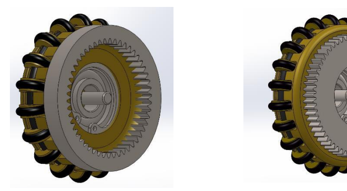 The right side shows the new wheel model while the left side shows the previous one