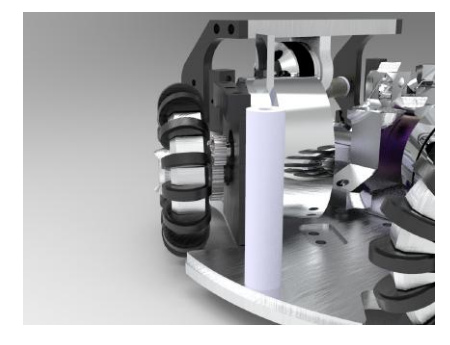 Fig. 2. Wheel on the Robot