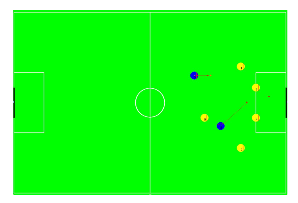 Fig. 7. Simulation running with Pygame Visualizer