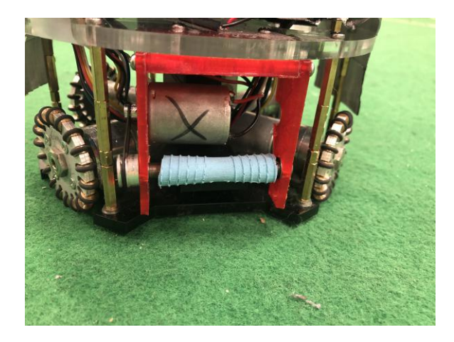 Fig. 3. Dribbler and kicker assembly.