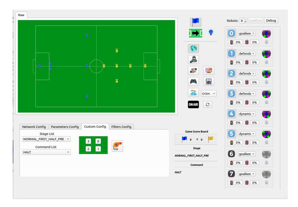 Fig. 13. User interface developed to test and track robot information.