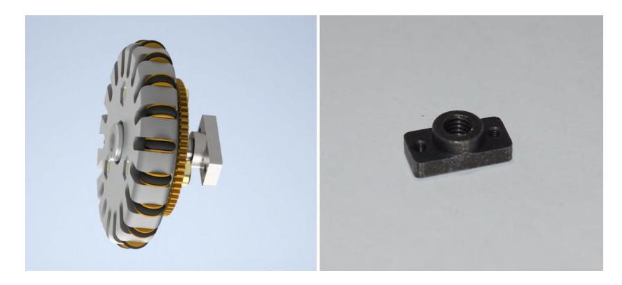 Fig. 4. Special designed nut to fit our omnidirectional wheel.