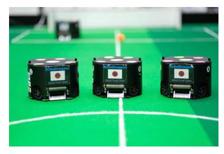 Fig. 1: The seventh-generation RoboDragons robots