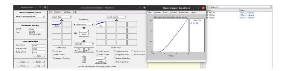 System Identification Toolbox interface.