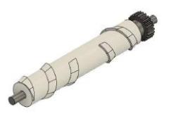 Fig. 7: Current design of the dribbler roller