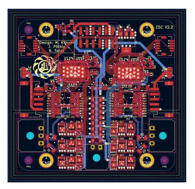 Fig. 8: Dual ESC layout