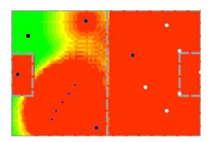 Fig. 9. Defensive ball placement.