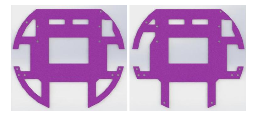 Renders of the old (left) and new (right) top plates.