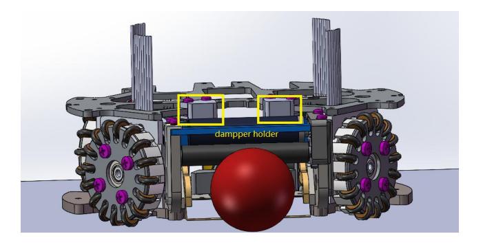 Fig. 2. 3D-printed damper holder