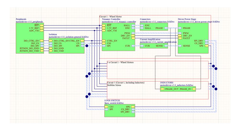 Motor Driver Board Top Level Simplified