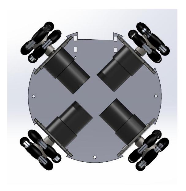 Fig. 1. The software simulated design of 90-degree configuration base