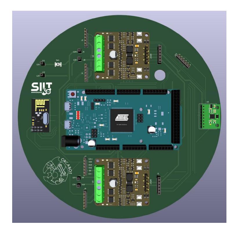 Fig. 8. The main printable circuit board of the robots
