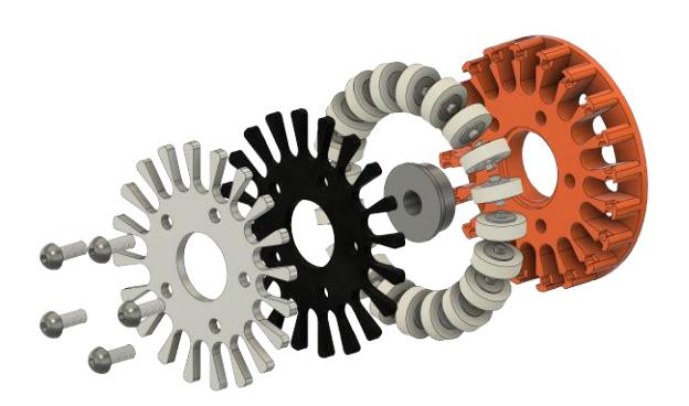 3D design of a new omni-wheel.