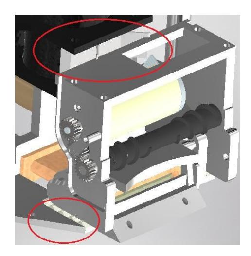 Fig. 8. Dampers used to better absorb the ball impact.
