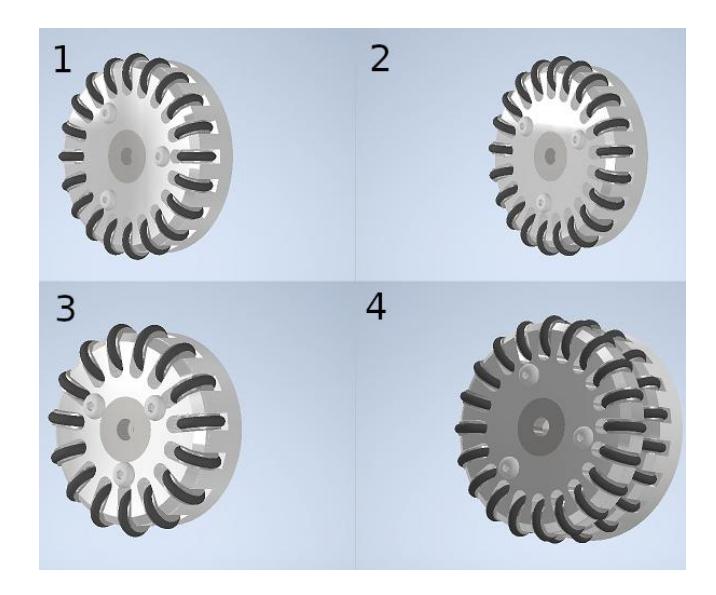 Fig. 10. Prototypes developed of the wheels.
