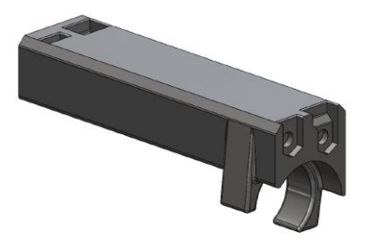 Fig. 2.3: Crossbar with captive nut cross-section view