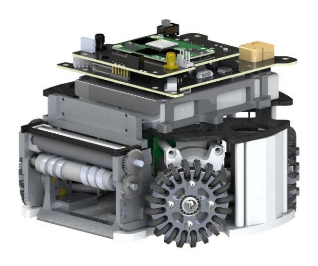 Fig. 1: CAD rendering of v2023 robot without cover