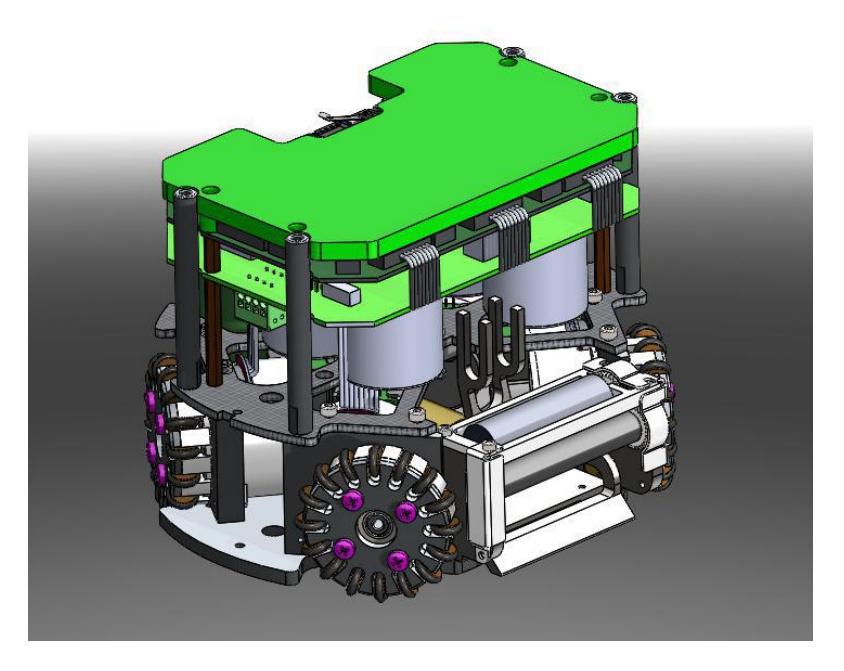 Robot 3D design drawing.