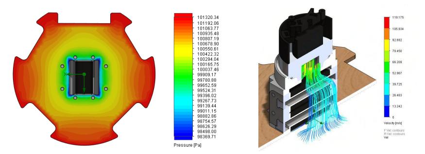 Aerodynamics simulation of suction fan and duct