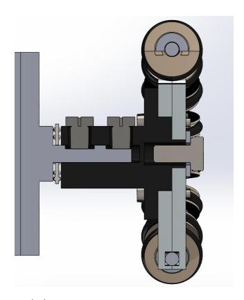 (b) New mounting system