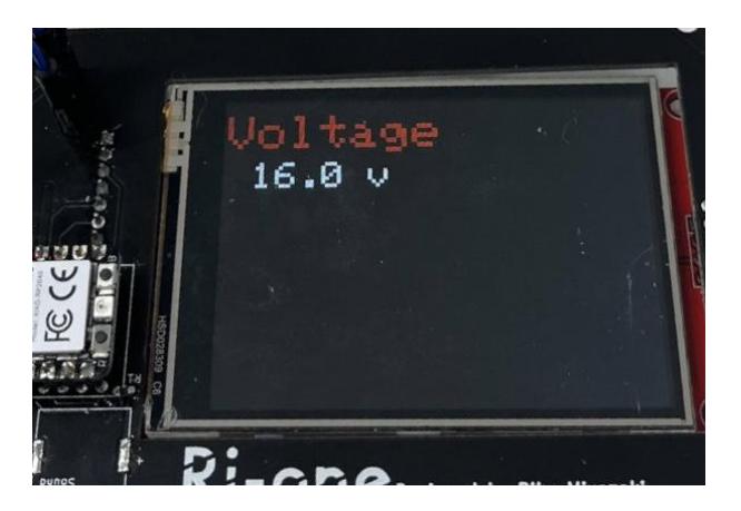 Battery voltage indication